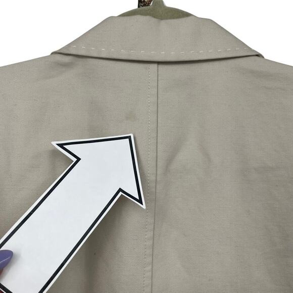 LAFAYETTE 148 NEW YORK One Button Blazer Jacket Beige Pockets Lightweight Sz XL - Picture 9 of 12